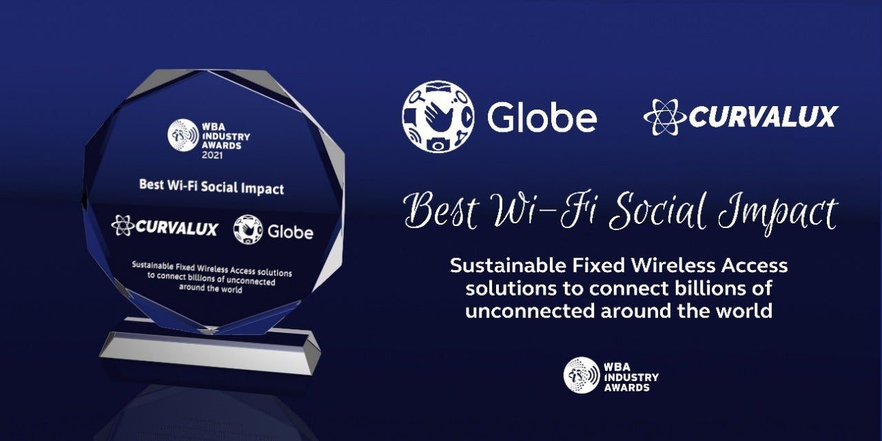 Globe Telecom and Curvalux Bag WBA Award for Bridging Connectivity Gap in Hard-to-Reach Areas